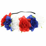 Fans Flower Crown Flag Color Festival Red Rose Headband